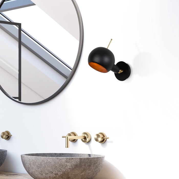 Opviq Sivani - MR-660 Lámpara de pared negra y cobre